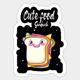 Cute Food Sandwich Sticker